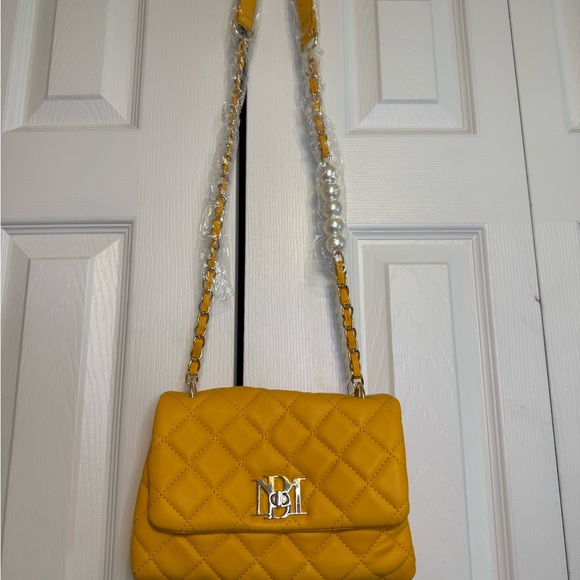 Badgley Mischka Handbags - Badgley‎ Mischka Yellow Quilted Crossbody Bag
